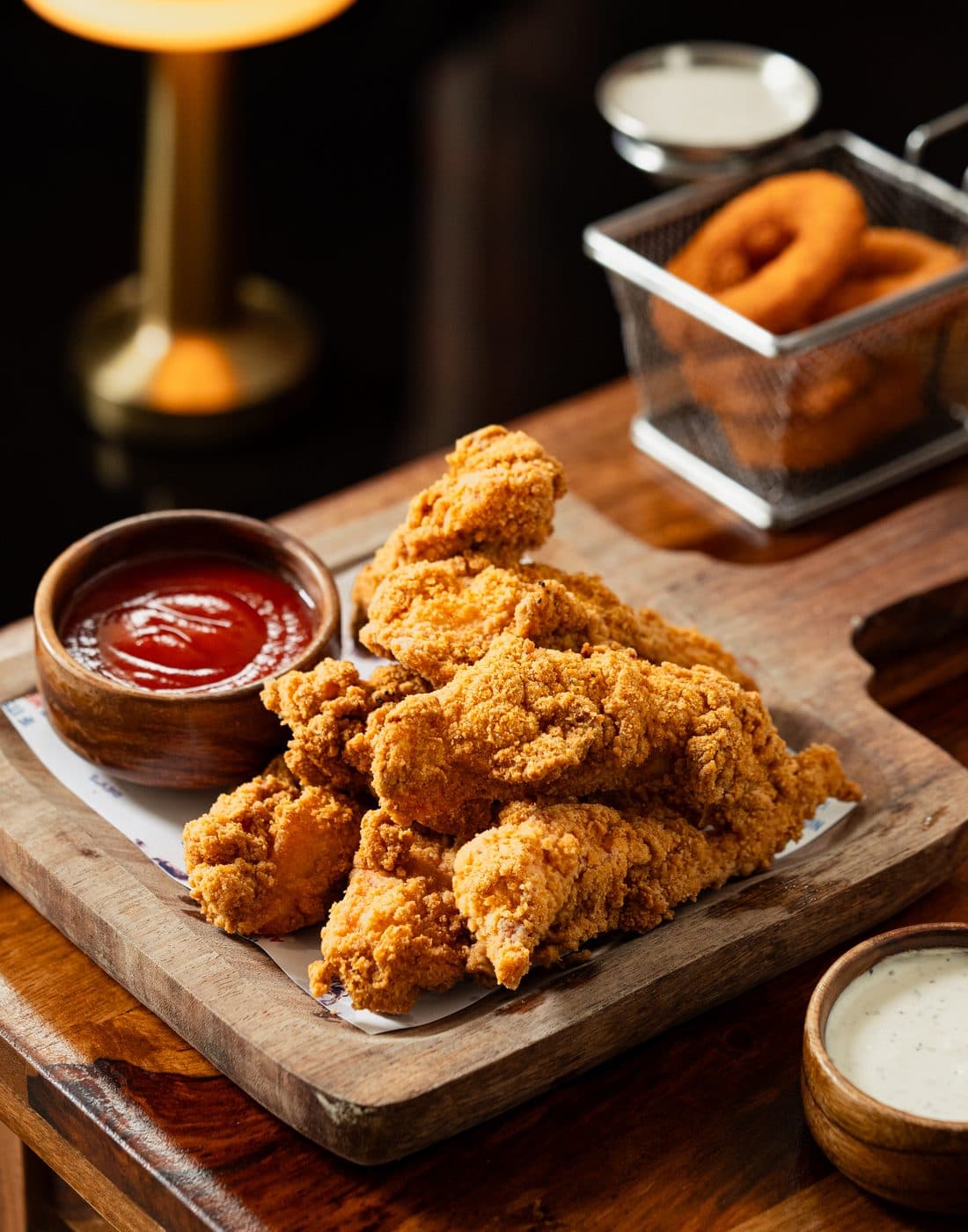 Dish and room detail at Dev's American Cafe, frame 1